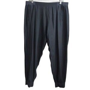 ATM Anthony Thomas Melillo Silk Joggers Pants Black L FLAW